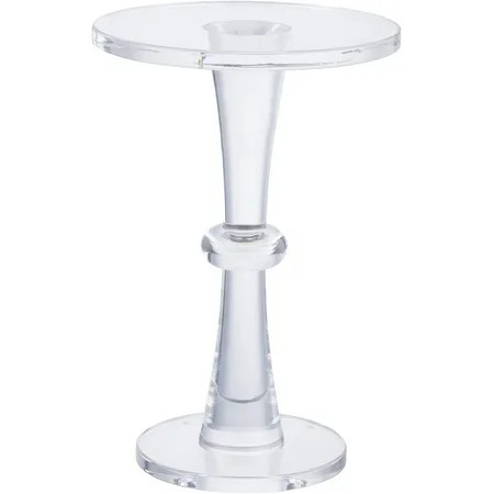 MoXi Acrylic End Table Acrylic Side Table Modern Nightstand with Clear Small Round Top and Solid Rou | Walmart (US)