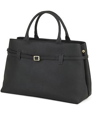 Full-Grain Cow Leather Top Handle Satchel, Tote Bag for Women Work and Shoulder Crossbody Bag wit... | Amazon (US)