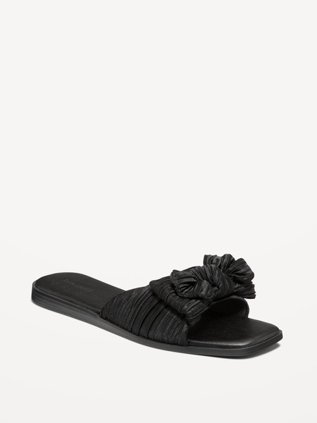 Knot-Front Slide Sandals | Old Navy (US)