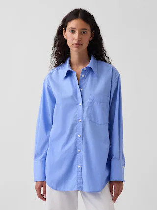 Organic Cotton Poplin Big Shirt | Gap (US)