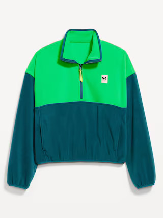 Oversized Performance Microfleece Cropped Half Zip | Old Navy (US)