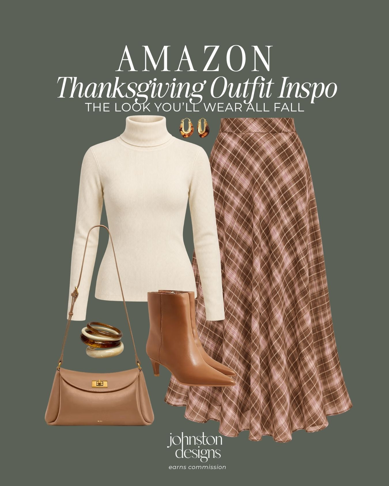 Thanksgiving outfit, found on Amazon 🤎 A cream turtleneck and plaid midi skirt with warm brown boots and gold accents, polished for the holiday and easy to wear all fall. 🍂

#thanksgivingoutfit #amazonfashion #falloutfitideas #plaid skirt #holidayoutfit #fallstyle #amazonskirt #neutralstyle #thanksgivingstyle 

 #LTKootd #LTKSeasonal