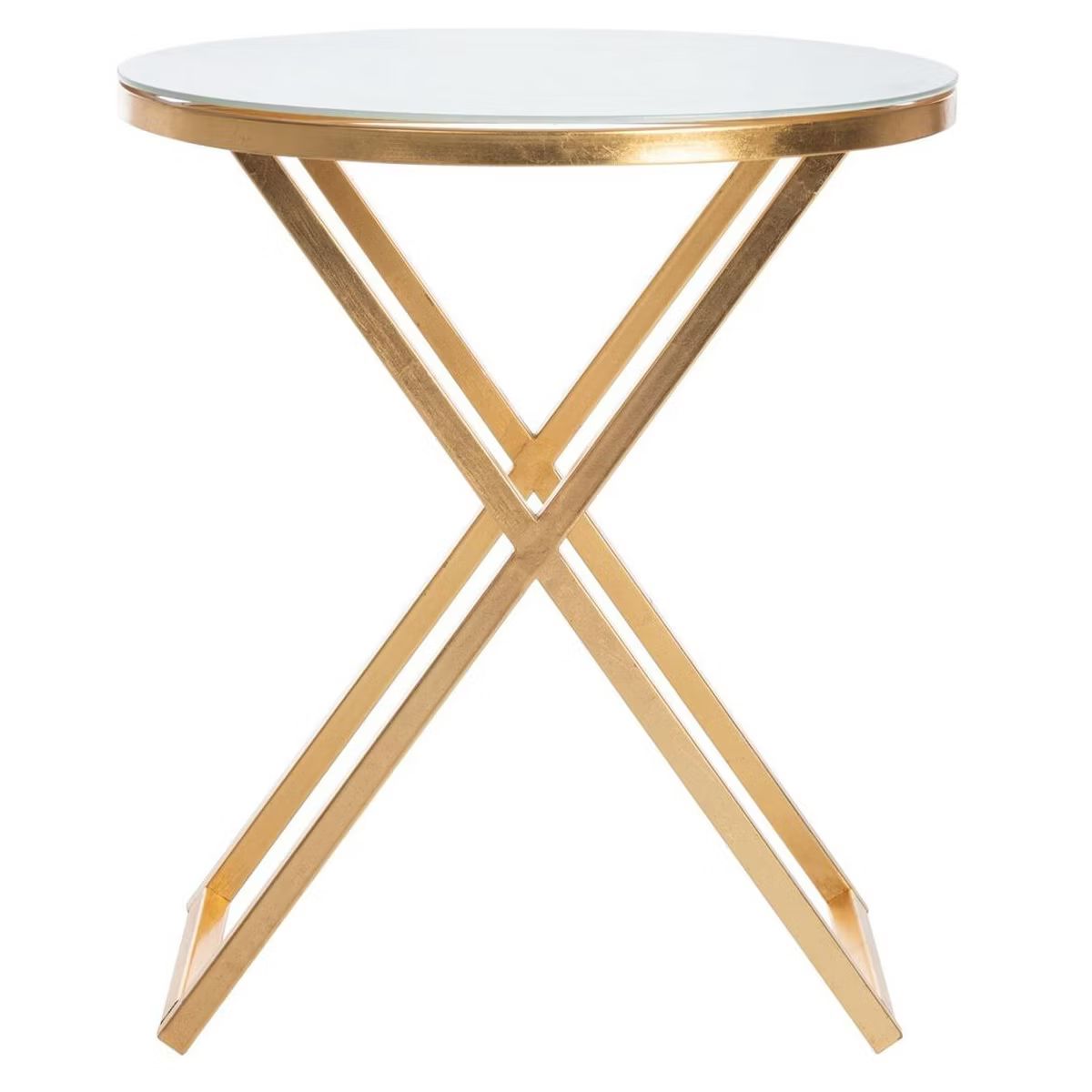 Riona Accent Table - Gold/White Glass - Safavieh | Target