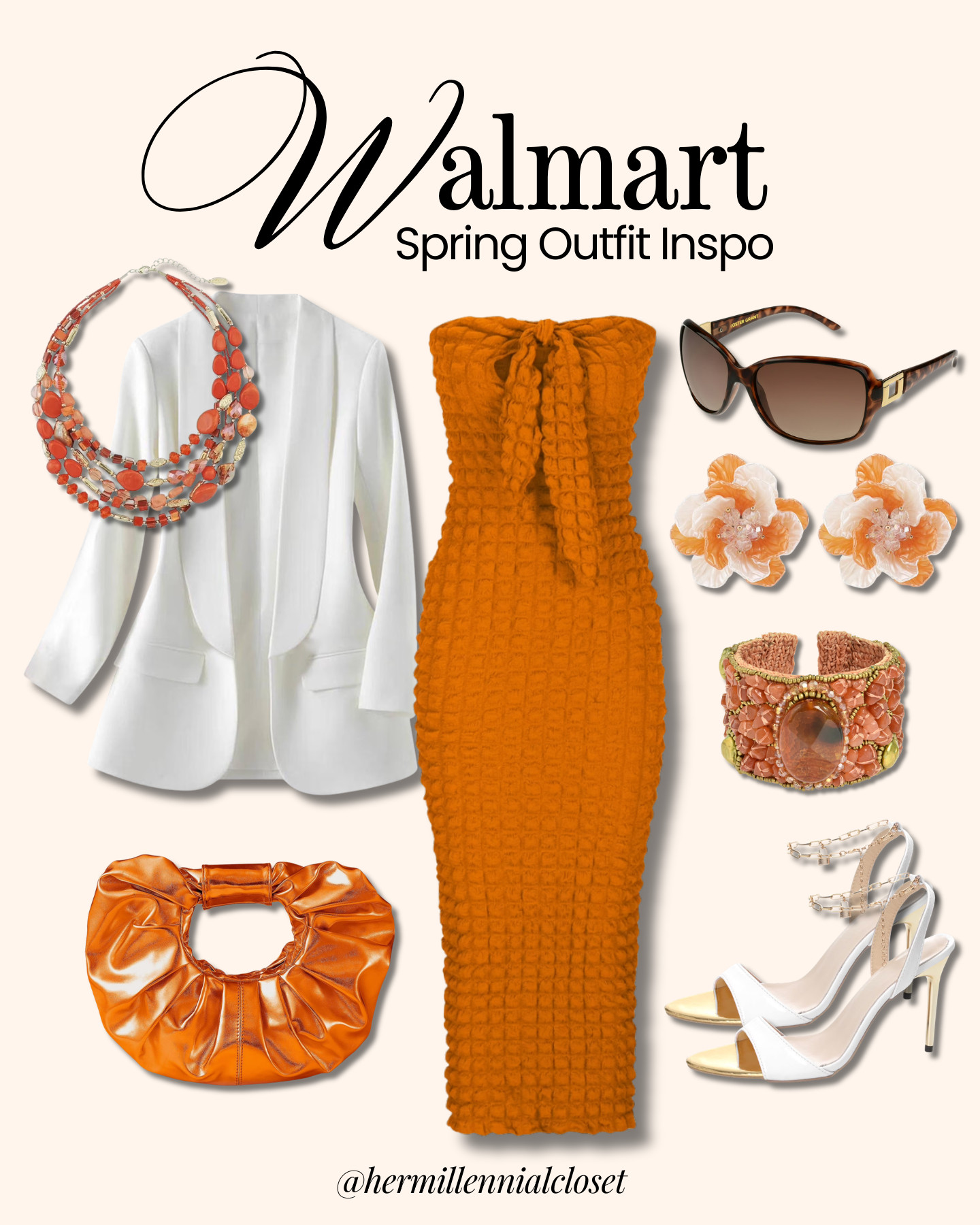 This Walmart look is giving bold, luxe, and main character energy 🧡✨
 

 #LTKootd #LTKSeasonal #LTKSaleAlert