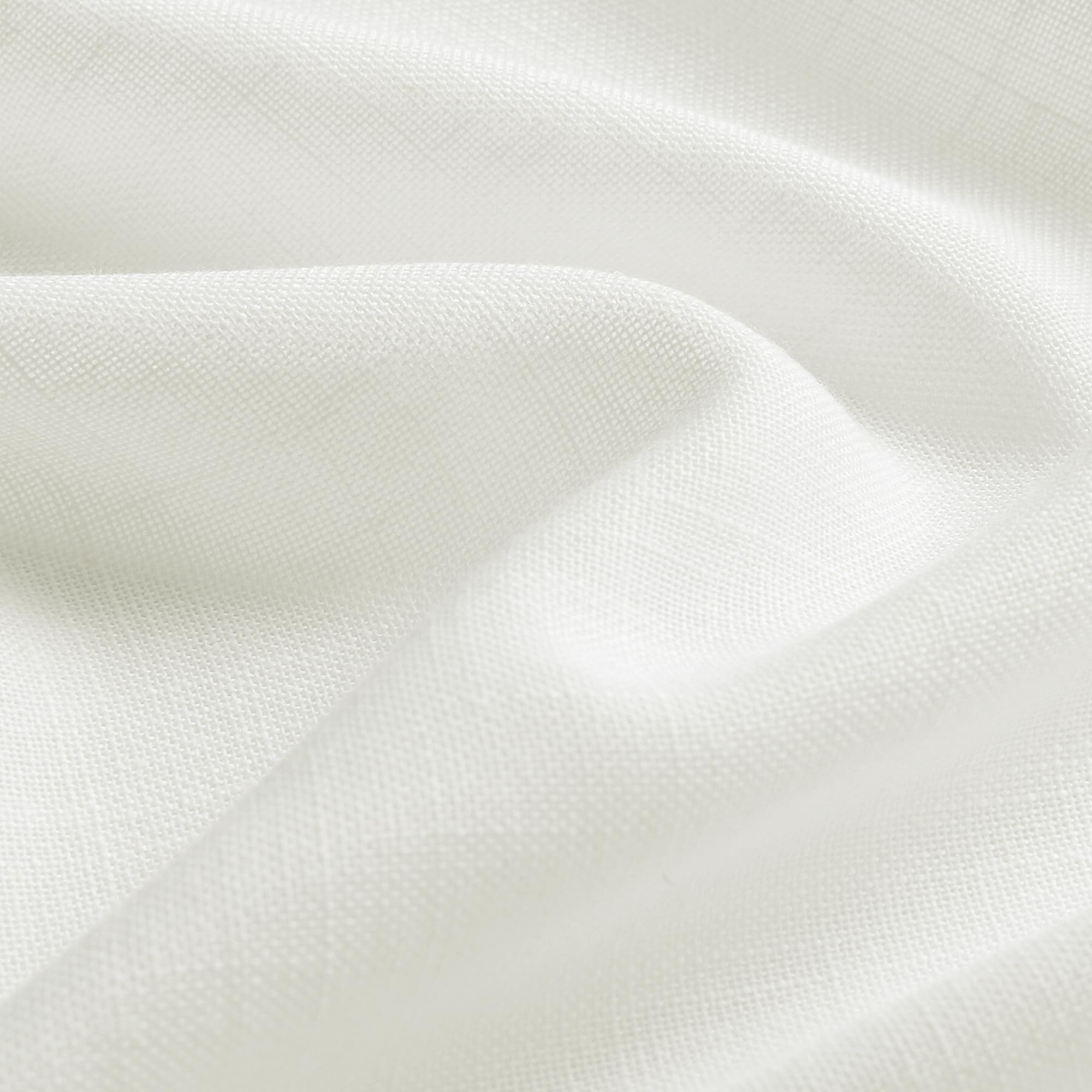 Ivory White Pinch Pleat Linen Curtains 90 Inch Length 2 Panels Set for Bedroom Dinging Room Semi ... | Amazon (US)