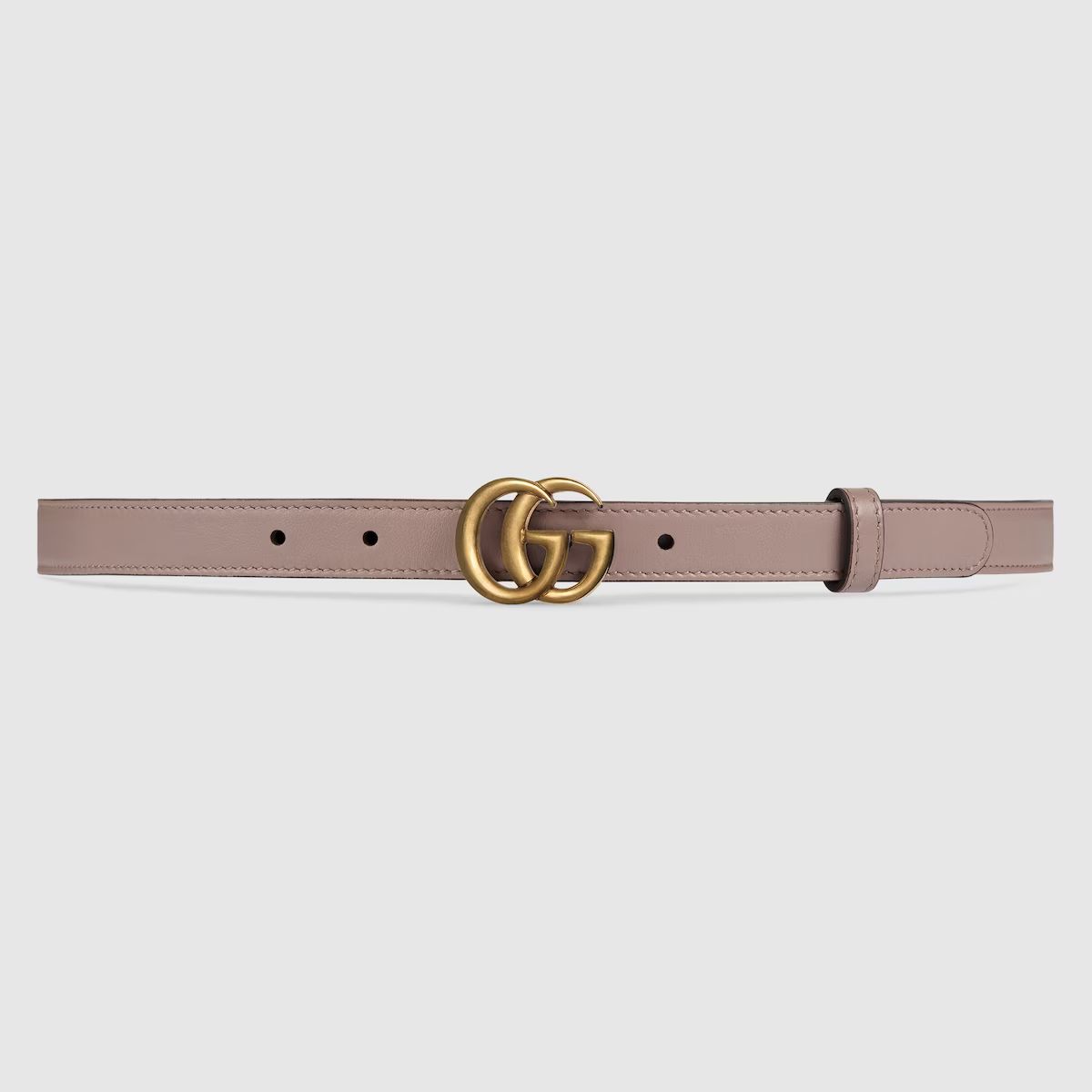 Leather belt with Double G buckle | Gucci (US)