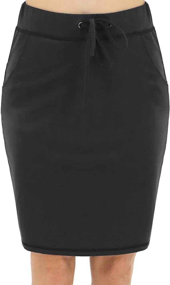 BENANCY Women's High Waist Stretch Pencil Skirt with Pockets | Amazon (US)
