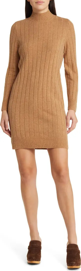 Bodhi Long Sleeve Wool Blend Rib Sweater Dress | Nordstrom