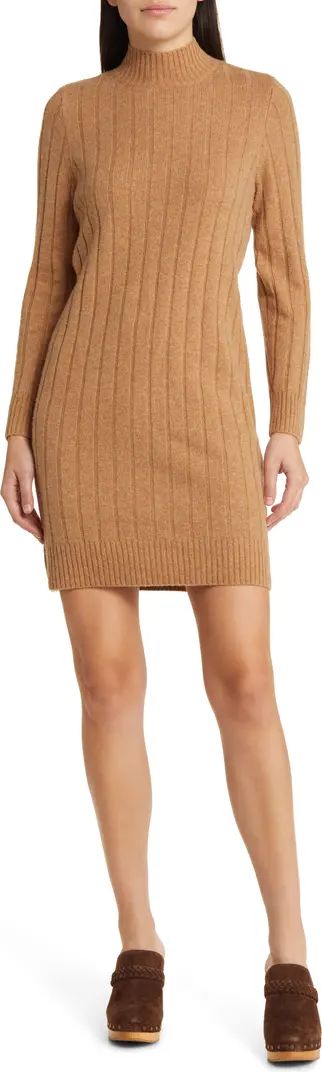 Madewell Bodhi Long Sleeve Wool Blend Rib Sweater Dress | Nordstrom | Nordstrom