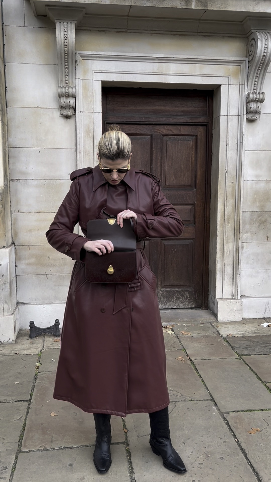 Burgundy trend, burgundy coat, burgundy bag, celine sunglasses, cowboy boots 

#LTKeurope #LTKuk #LTKautumn