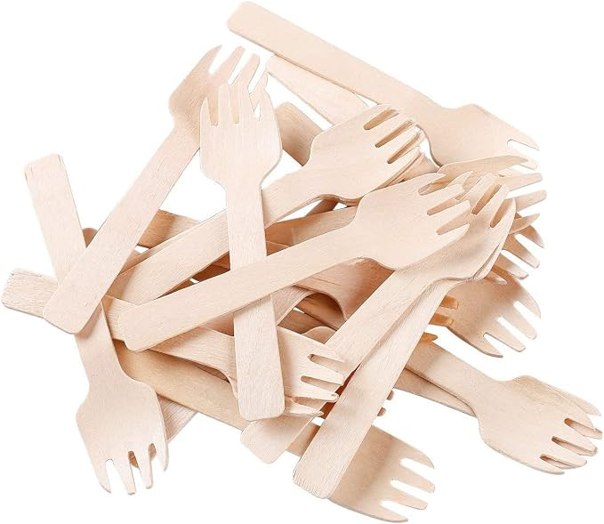 Gmark 1.5mm Extra-Thick Mini Wooden Sporks (4 Inch) - 100 Count Heavy Duty 2-in-1 Birch Wood Uten... | Amazon (US)