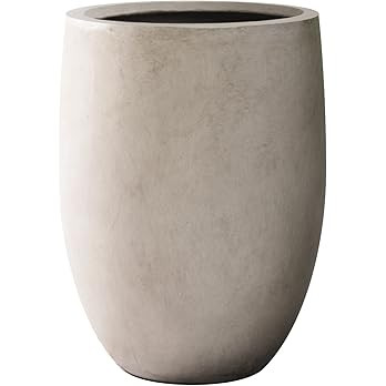 Kante 21.7" H Weathered Concrete Tall Planter, Large Outdoor Indoor Decorative Pot with Drainage ... | Amazon (US)