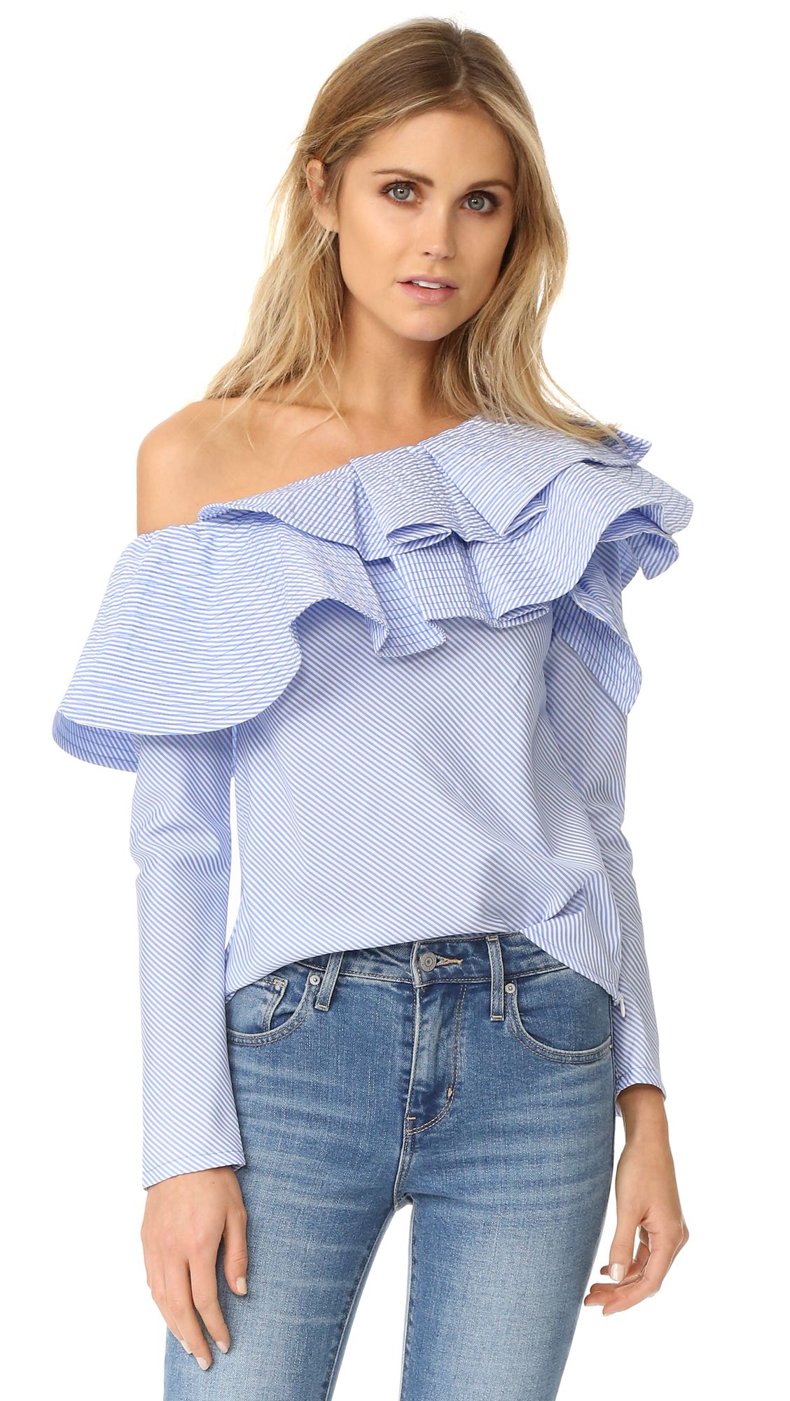 Ruffle One Shoulder Top | Shopbop