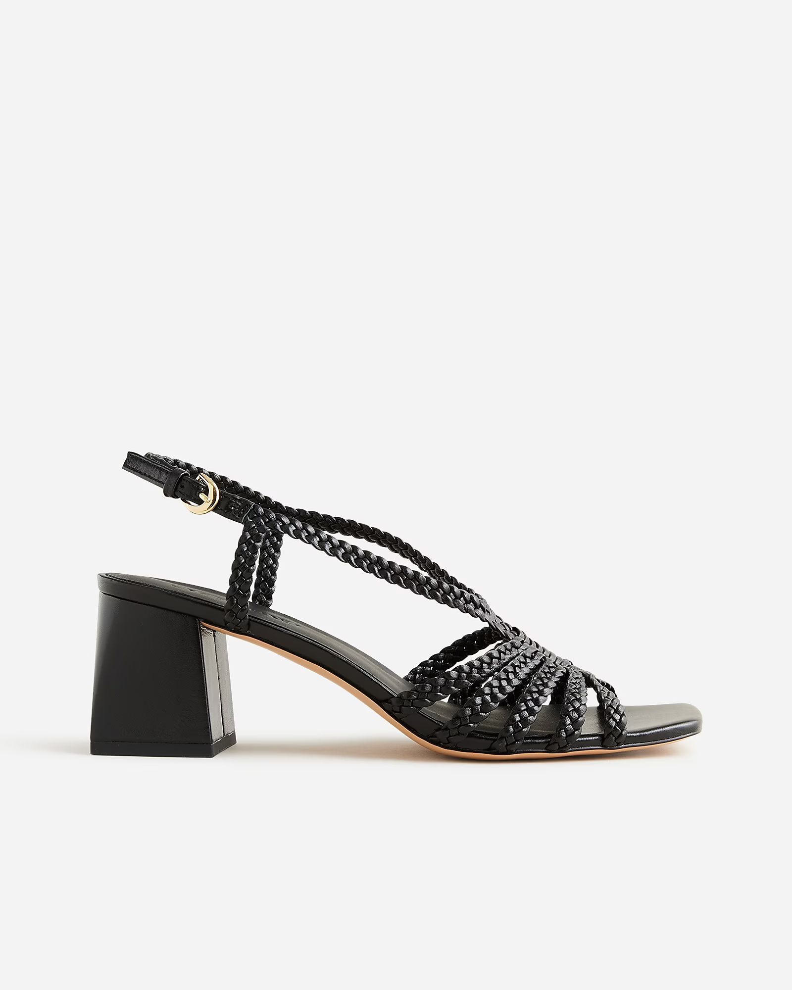 Layne braided sandal heels in leather | J.Crew US