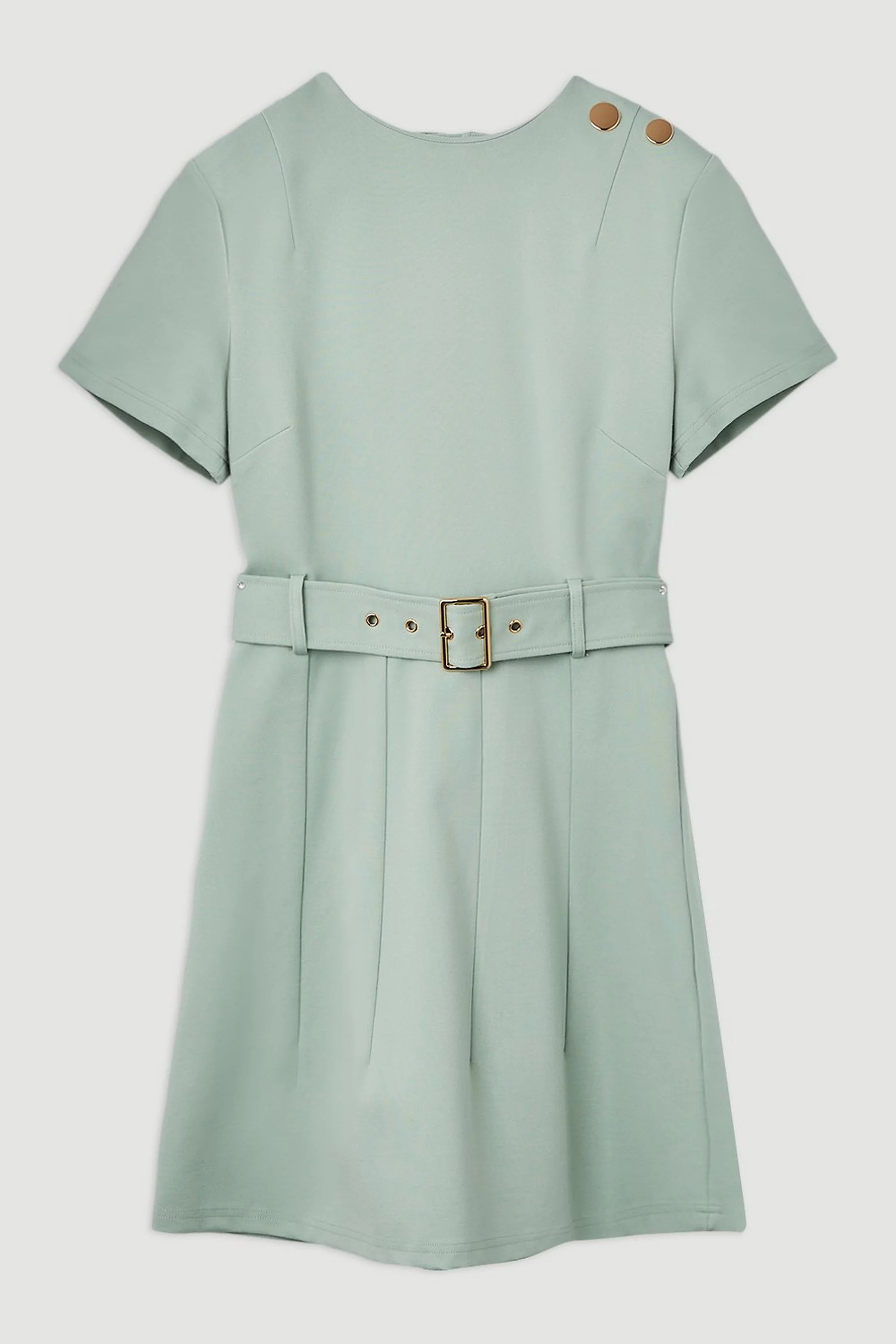 Ponte Belted Mini Dress | Karen Millen US