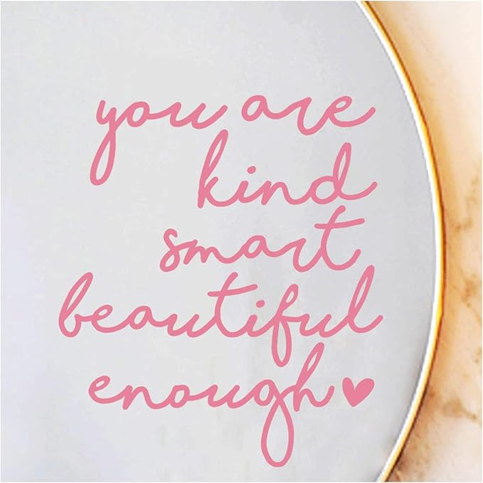 2X Mirror Decal Vinyl, Positive Affirmation Stickers, Confidence Boosting Messages, Bathroom & Be... | Amazon (US)