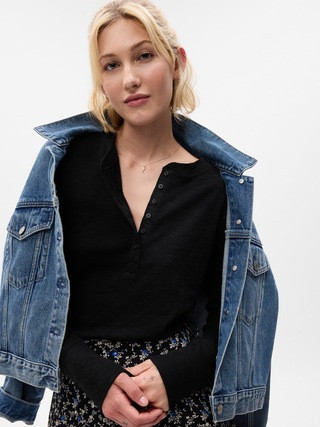 Essential Rib Henley T-Shirt | Gap (US)