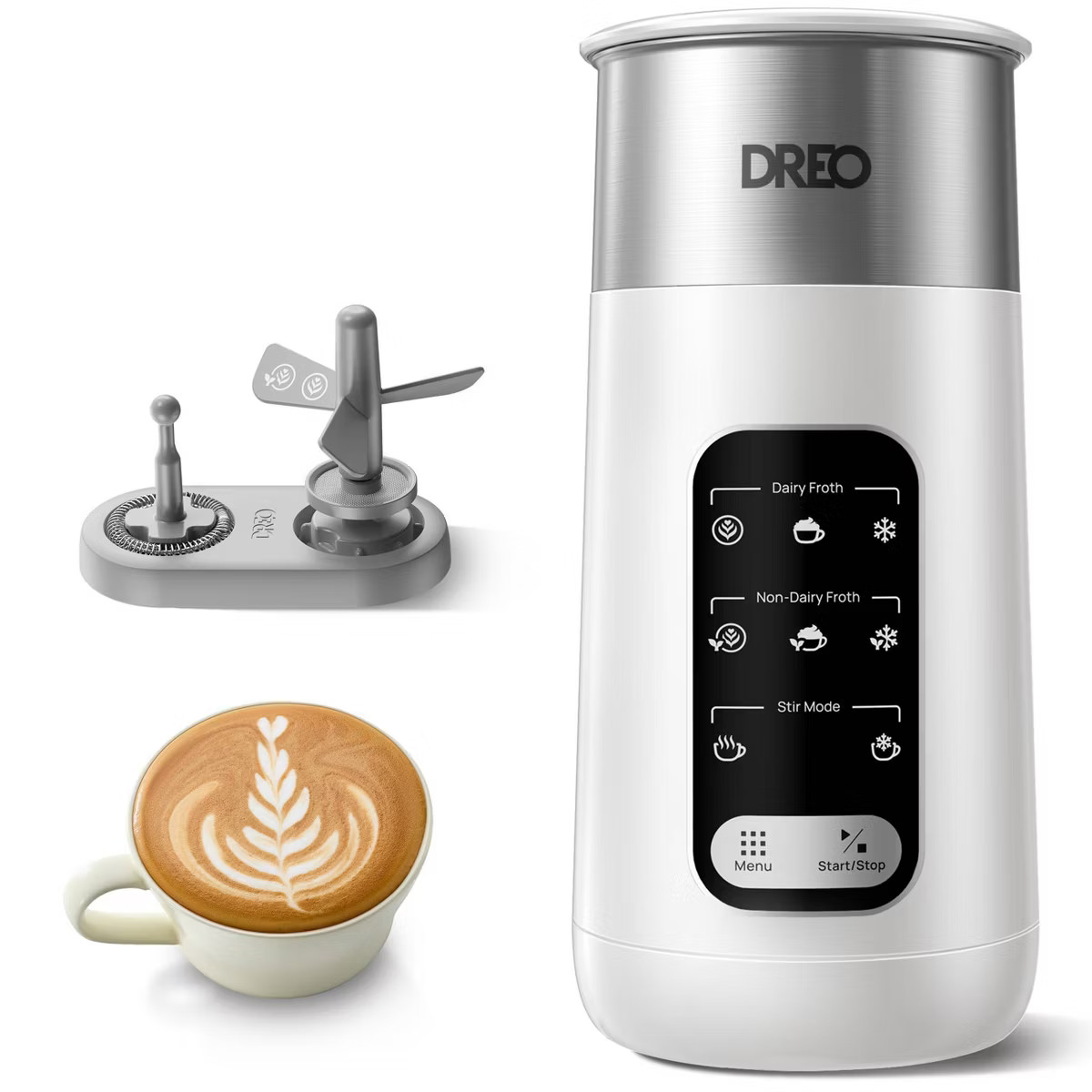 Dreo Electric 10.1oz Automatic Hot & Cold Foam Milk Frother Stainless Steel | Target