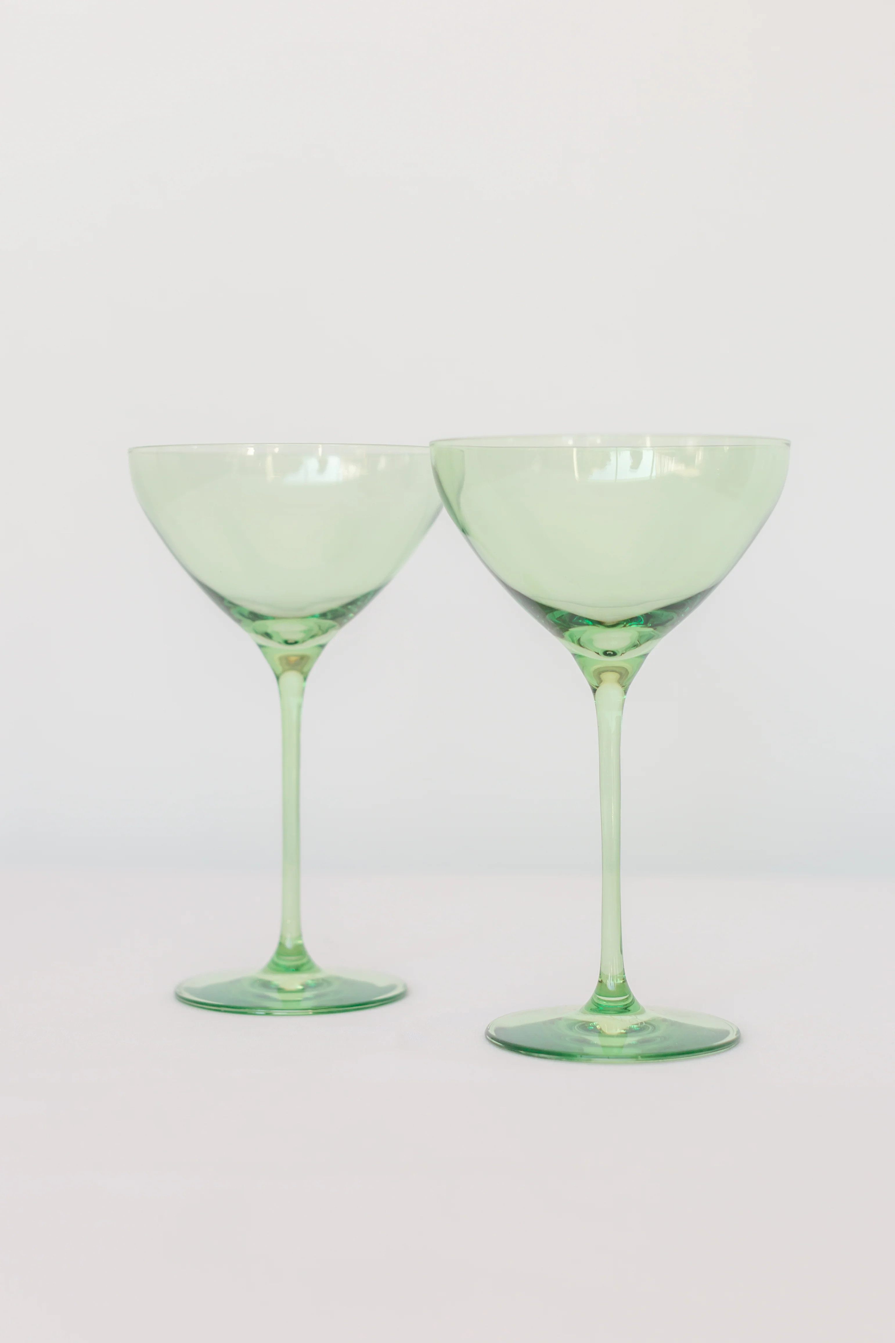 Estelle Colored Martini Glass - Set of 2 {Mint Green} | Estelle Colored Glass