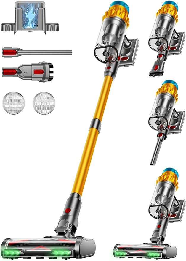 Cordless Vacuum Cleaner, 650W/55KPA/70 Mins Vacuum Cleaners for Home with Self-Standing, Anti-Tan... | Amazon (US)