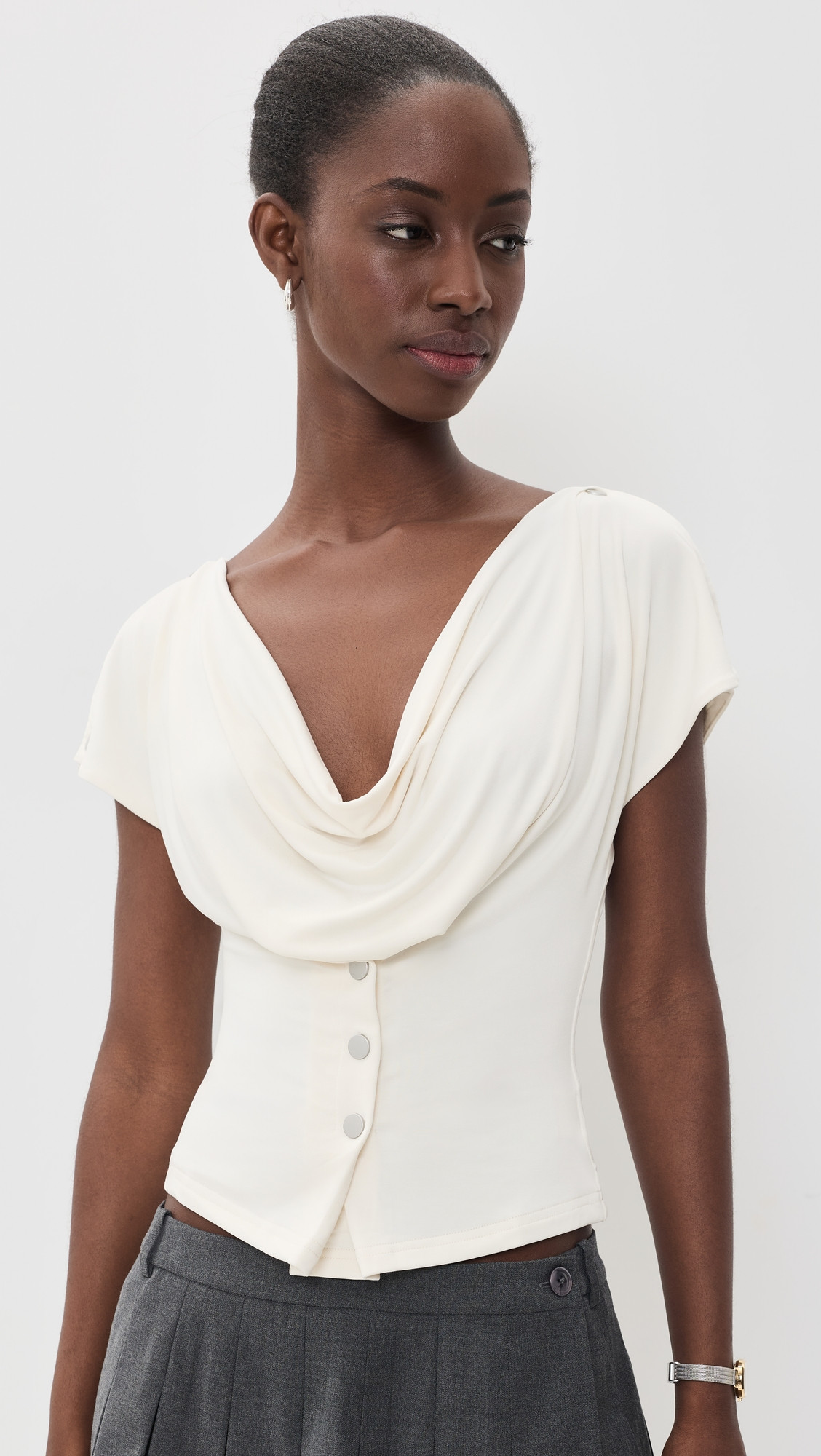 With Jéan Sienna Top White L | Shopbop