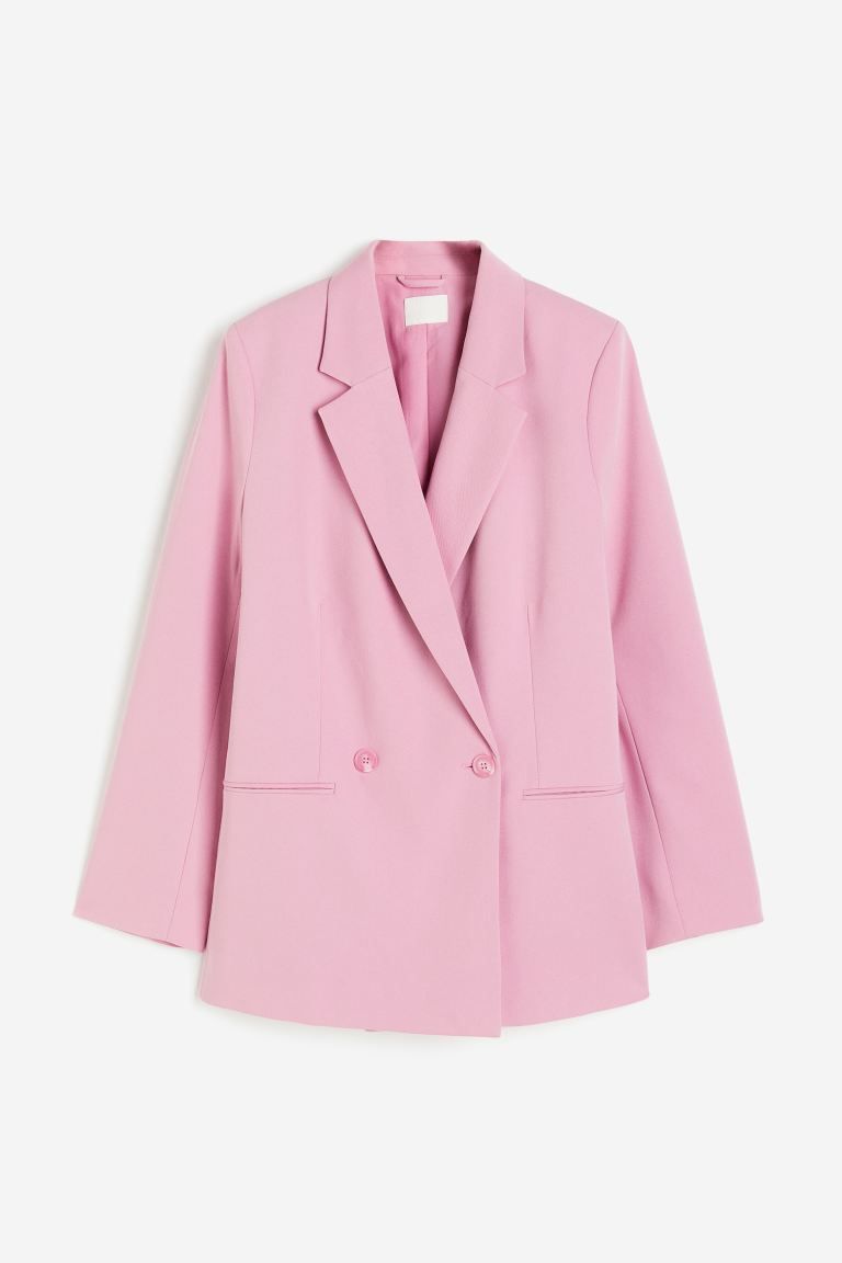 Double-breasted Blazer - Pink - Ladies | H&M US | H&M (US + CA)