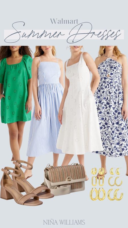 Walmart Summer Dresses! Dresses under $50 - white dress - wedding guest dress - neutral summer outfits 

#LTKFindsUnder50 #LTKStyleTip #LTKWedding