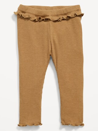 Rib-Knit Lettuce-Hem Leggings for Baby | Old Navy (US)