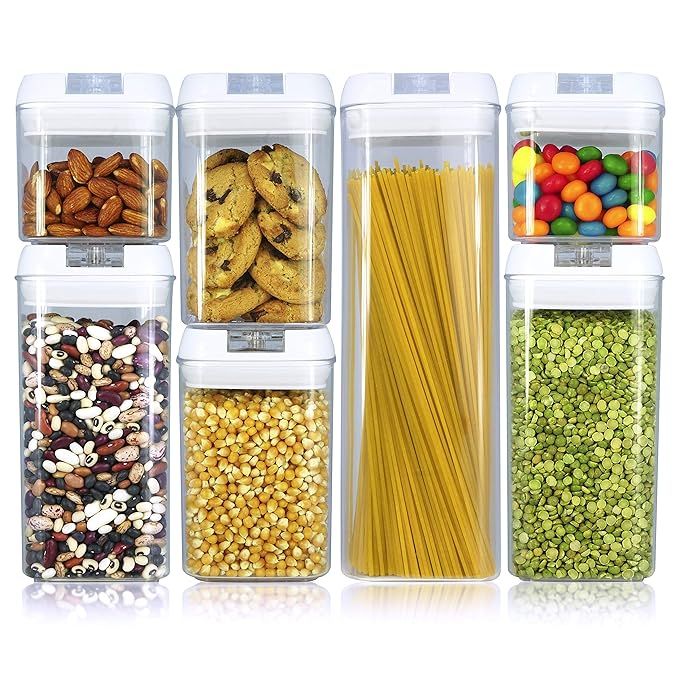 Balchy 7 Piece Set Food Storage Containers - Airtight Leak Proof with Durable Plastic - BPA Free ... | Amazon (US)