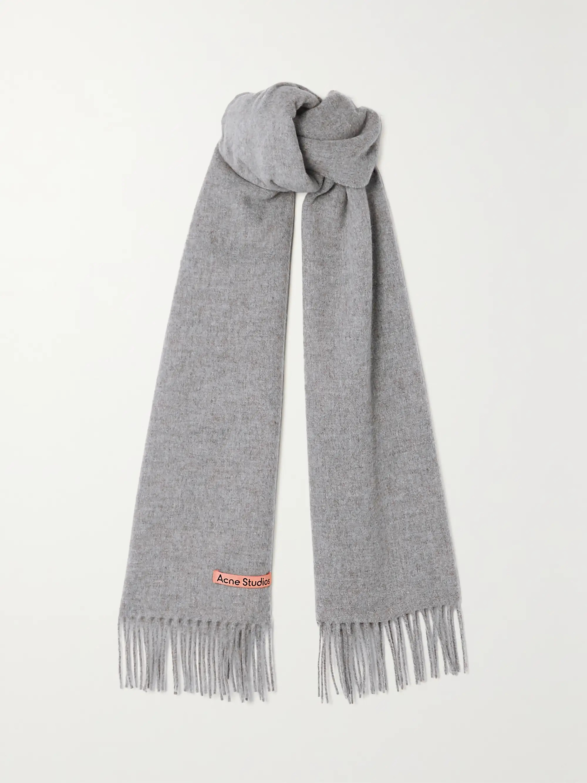 Narrow fringed wool scarf | NET-A-PORTER (UK & EU)