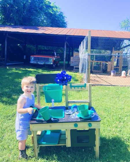 We surprised our little country 🌾 and outdoors loving 🌿 birthday boy with his birthday present 🎁 - his very own outdoor “mud kitchen” 🪵🌱 this morning 🫶🏽, and he has been playing with it alllll day long - making us “yummy soups” and all kinds of things 😉 - so much FUN!! 🥰🌱🍽️🪴🥣

My sweet mama (Judson’s “Nana” 🥰) got the cutest lil’ video of him playing this afternoon ☀️ while I was inside nursing 🤱 the baby 👶🏼 - and it just shows how fun and entertaining this toy really is!! 🙌🏽 It will keep littles busy for HOURS this summer and perfect for creative play!! 🫶🏽✨🪴🌾🌿 Linked this adorable “mud kitchen” for y’all over on my LTKit shop!! 🛍️🔗

And what a sweet lil’ day it’s been with our 6-day-old newborn - Judson’s adorable baby brother!! 👶🏼🩵Homemade french toast 🍞 & the cutest lil’ breakfast dates I ever did see 😴, the sweetest little nursing 🤱 view 🥹 - goodness I love these sweet baby boys 👶🏼🩵👶🏼 #fullhandsfullhearts , and a little @dunkin iced coffee🧋porch date with my honey 🍯 while both babies 👶🏼🩵👶🏼 were napping 😴💤 this afternoon 🌾, and just soaking in alllll the tiny baby feet 👣, newborn scrunches 🤭, and snuggles upon snuggles these days (aka heaven on earth ⛅️)!! 🥰🫶🏽 Sweet Baby Levi Rhett is legit the easiest, most content baby ever 👼🏼 - truly our angel baby!!! 🩵 He is along for the ride with all the fun 🤩 in our household!!! 🤭

#LTKBaby #LTKFamily #LTKKids