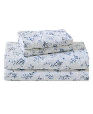 Cotton Flannel 3 Piece Sheet Set, Twin | Macy's