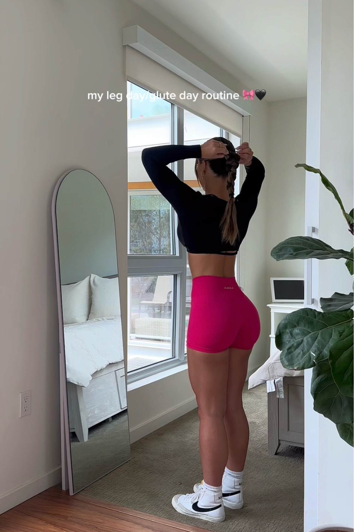 Workout outfit from leg/glute day video 🎀🖤

#LTKActive #LTKstyletip