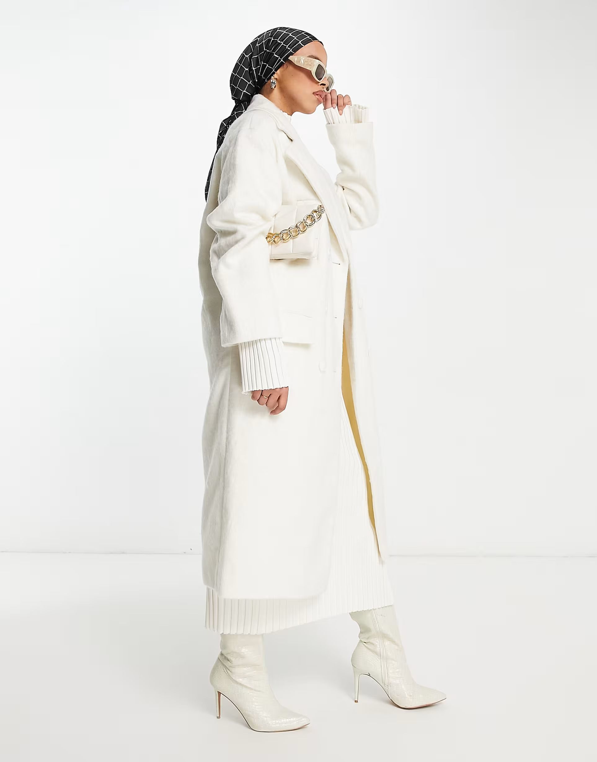 River Island oversized coat in cream | ASOS (Global)