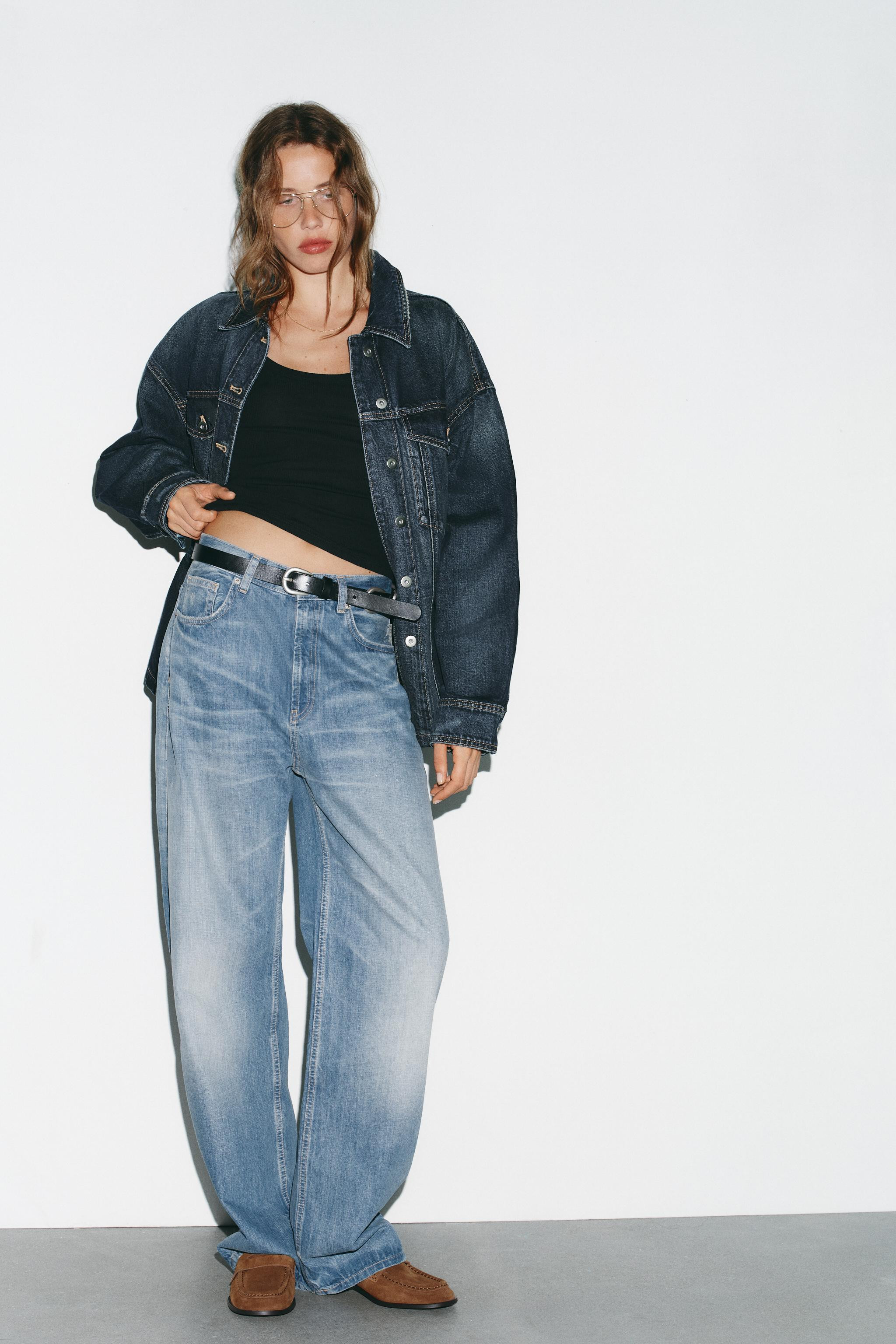 TRF HIGH RISE STRAIGHT WIDE LEG JEANS | Zara US