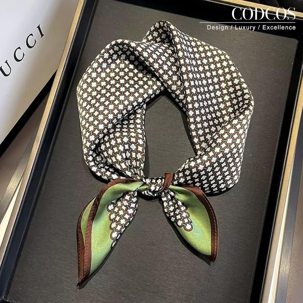 27.5 Inch Silk Feeling Scarf for Women Square Satin Head Scarf Hair Wrap Bandana | Amazon (US)