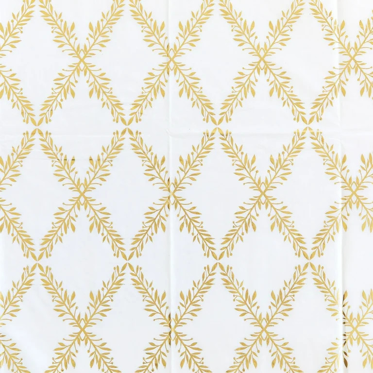 White and Gold Foil Gift Tissue Paper, 10 Sheets, by My Texas House | Walmart (US)