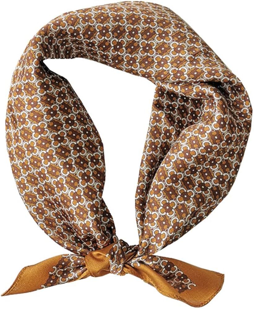 Women's Men's Small Square 100% Real Mulberry Silk satin Scarfs Hair head face scarf 21" x 21" | Amazon (US)