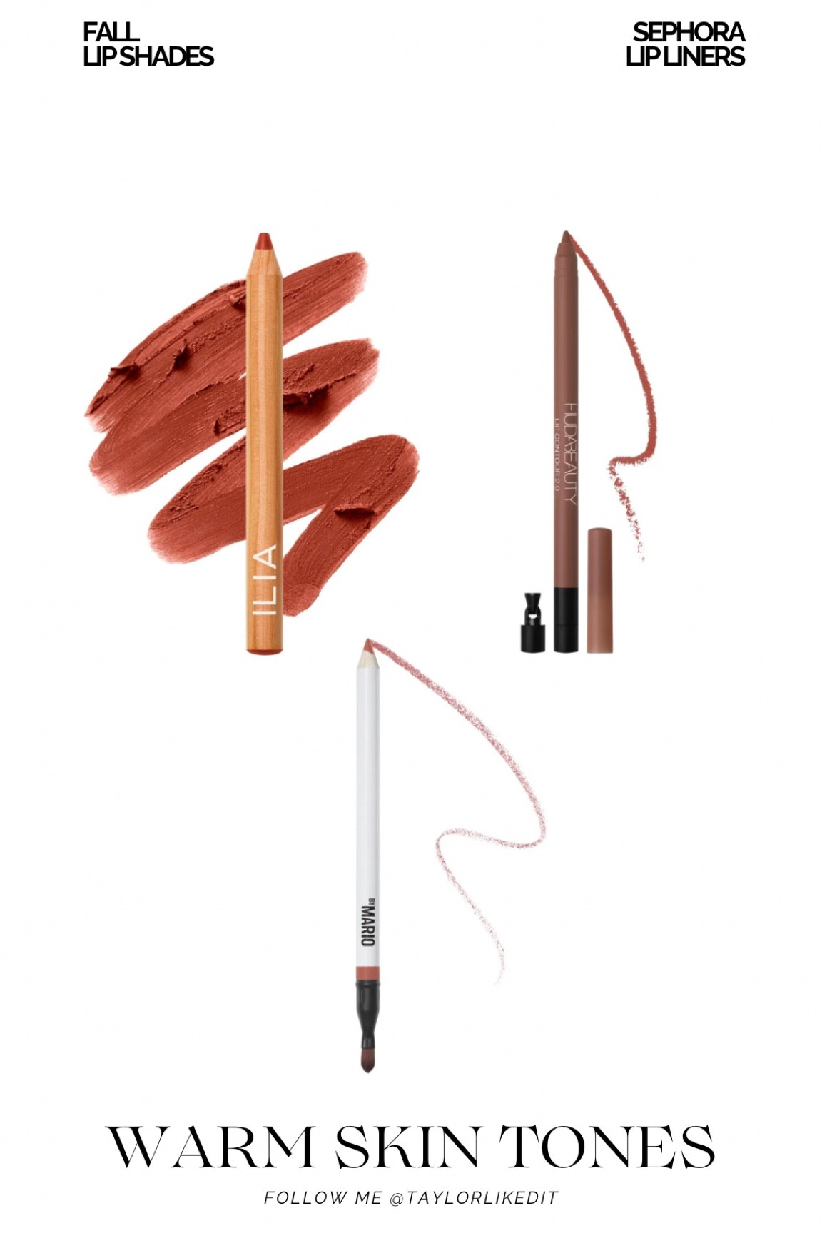 Perfectly defined lips start with the right liner. These fall-ready shades will keep your look polished and on point all day long. 🍂 Which one is your go-to for autumn?

#FallBeauty #LipLinerEssentials #Sephora

#LTKSeasonal #LTKStyleTip #LTKBeauty