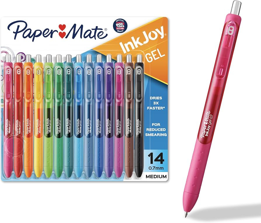 Paper Mate InkJoy Gel Pens, Assorted, Medium Point (0.7mm), 14 Count - Smooth Writing, Back to Sc... | Amazon (US)