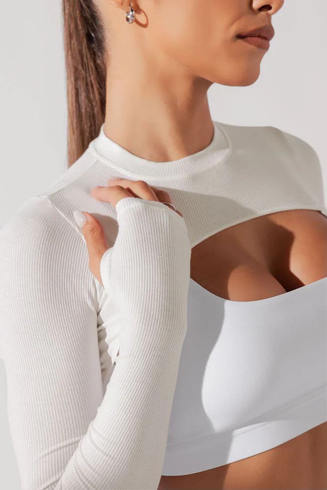 Relevé Ribbed Shrug - Sugar | POPFLEX