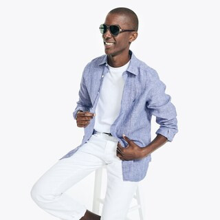 CLASSIC FIT LINEN SHIRT | Nautica