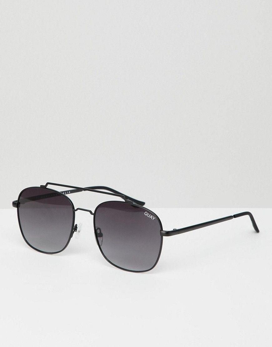 Quay Australia to be seen aviator brow bar sunglasses - Black | ASOS US
