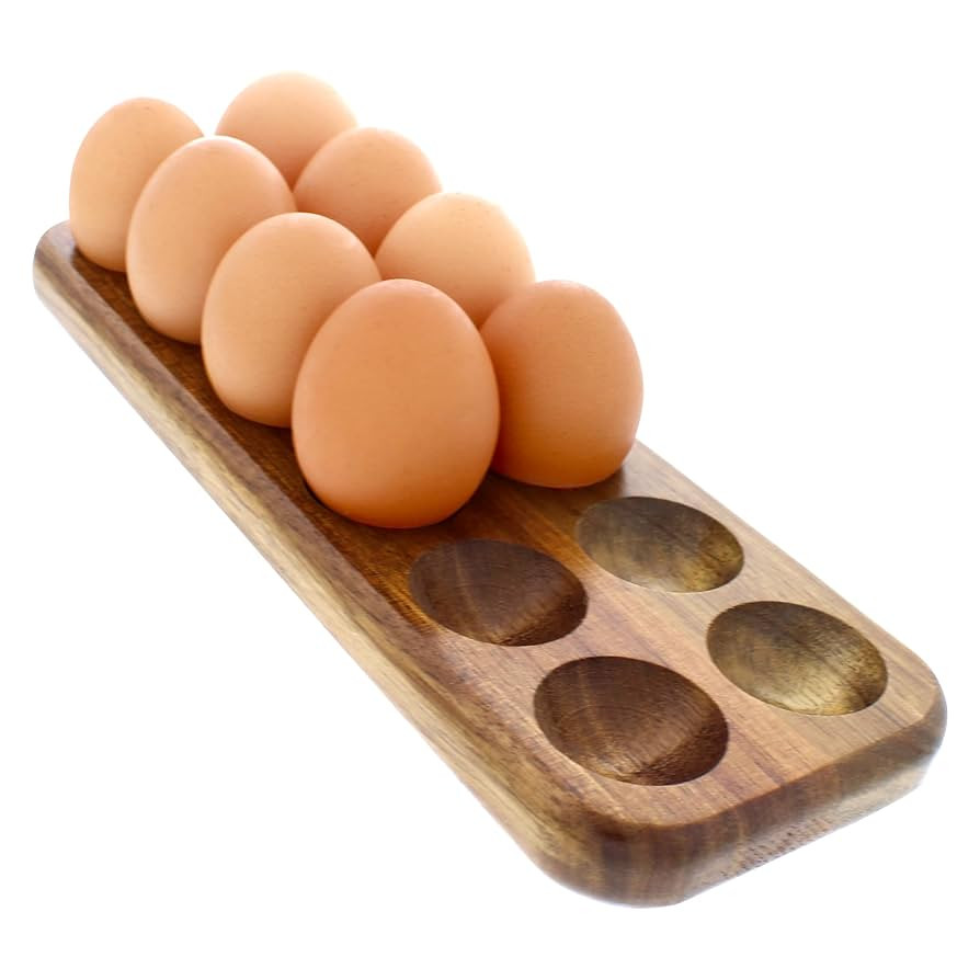 GUI'S CHICKEN COOP Egg Tray - Rustic Wooden Egg Holder For Eggs Usable in Kitchen Refrigerator, o... | Amazon (US)