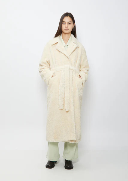 Long Curly Wrap Overcoat | La Garconne