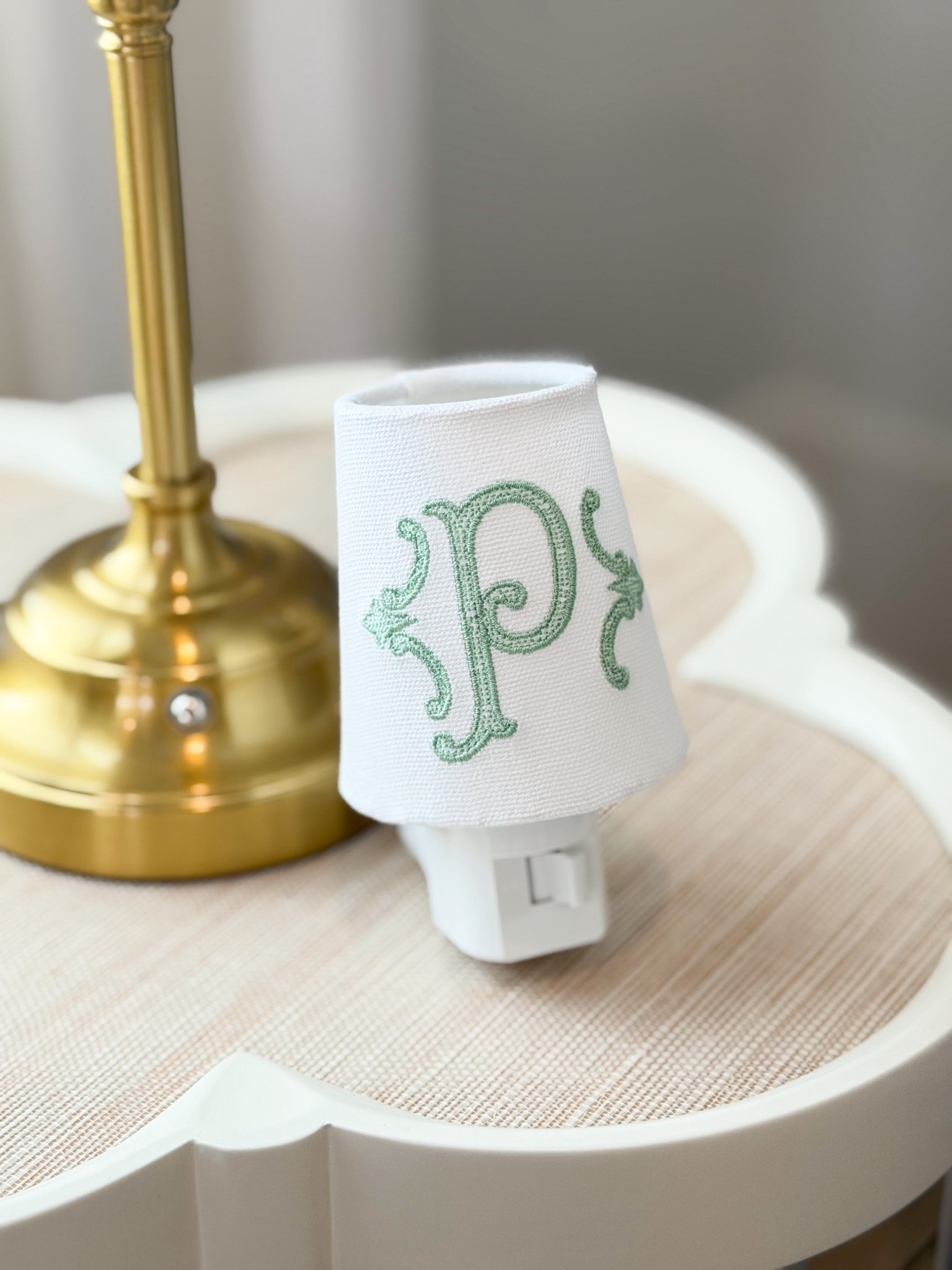 How cute is this nightlight?! Would be a sweet gift for a newlywed or new mom to be!

Baby shower gift, house warming gift, embroidered night light, peorsnalized nursery decor, Grandmillennial style, Grandmillennial decor 



#LTKHome #LTKBaby