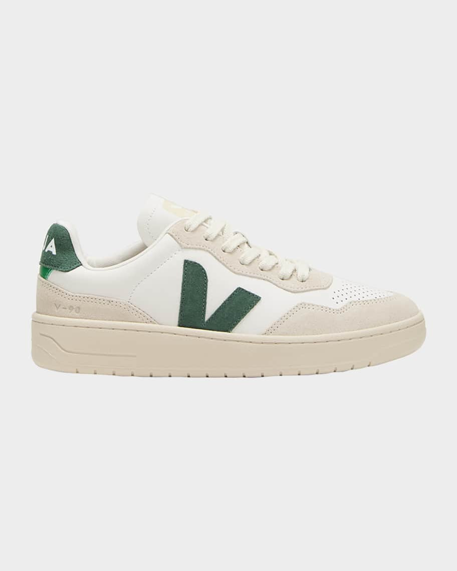VEJA V-90 Bicolor Low-Top Sneakers | Neiman Marcus