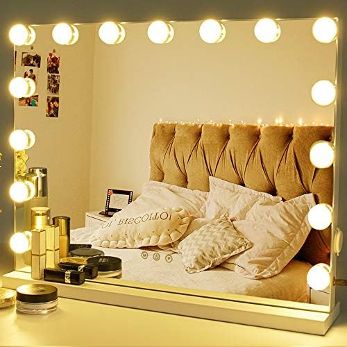 Zdorzi Vanity Mirror Makeup Mirror with Lights,Large Hollywood Lighted Vanity Mirror with 15 Dimm... | Amazon (US)