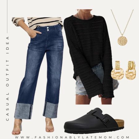 You like my outfit? Gee thanks, just bought it.. check out the cute outfit from Amazon; perfect for those cool fall days!! 
Fashionablylatemom 
Gold earrings 
Gold necklace 
Long sleeve shirt
Long boyfriend jeans 

#LTKshoecrush #LTKsalealert #LTKSeasonal