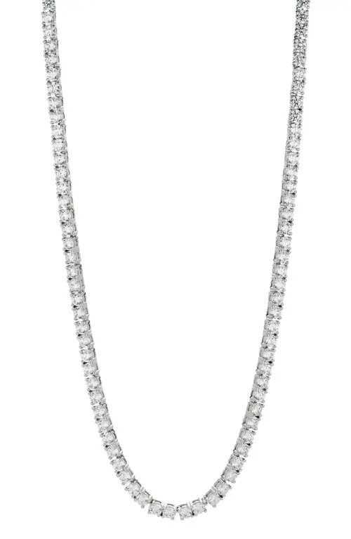 Nadri Cubic Zirconia Tennis Necklace in Rhodium at Nordstrom | Nordstrom